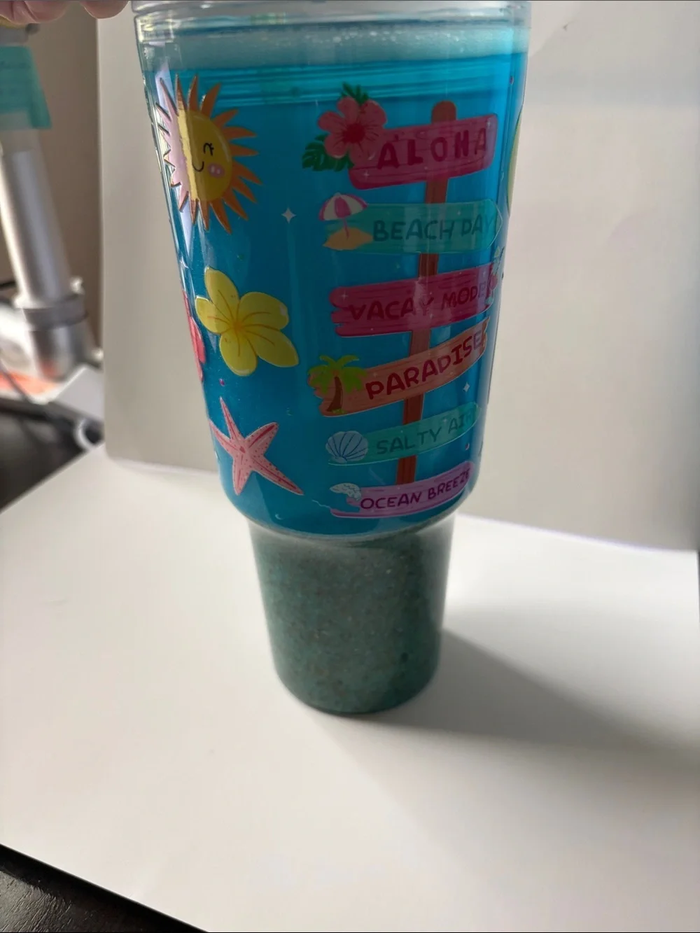 Beach Please 30 oz Beach Fill Acrylic Tumbler w/ Topper